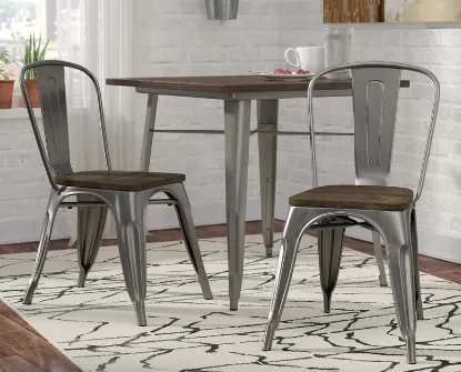 Farmhouse Dining Chairs - metal dining chairs that go perfectly with farmhouse dining decor.