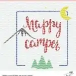 Free Happy Camper Cut File - Use with Silhouette Cameo or Cricut machines.