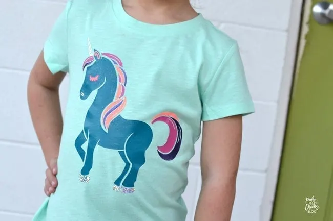 DIY Unicorn Shirt - A Unicorn shirt made with HTV and a Silhouette or Cricut.