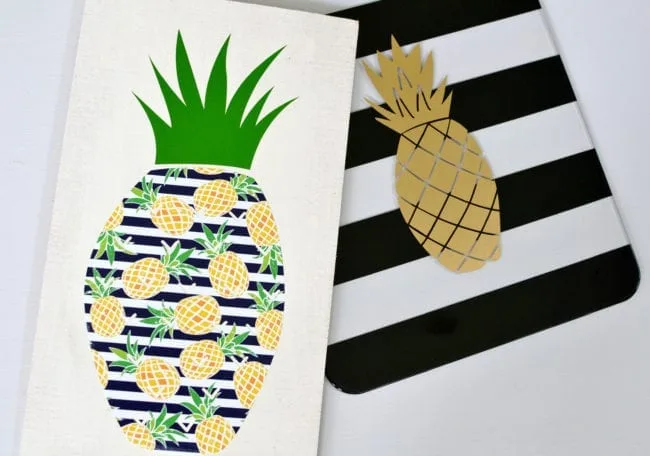 Pineapple Free Cut Files - Sunny Tropics Adhesive Vinyl Pack - SVG, DXF and PNG