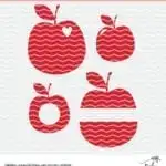 Apple Cut Files for Silhouette and Cricut machines. Free cut file apples in DXF, SVG and PNG format.