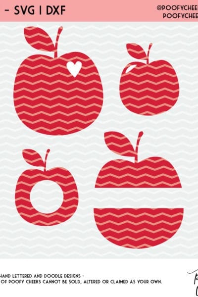 Download Free Apple Cut Files And Teacher Gift Idea With Adhesive Vinyl Cricut And Silhouette Project Idea Svg Png Dxf File Poofy Cheeks