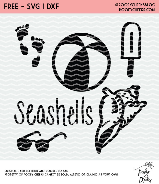 Summer Cut Files - Free Cut File for Summer fun in the Sun. Use the free cut files with Cricut and Silhouette machines. DXF, PNG and SVG files.