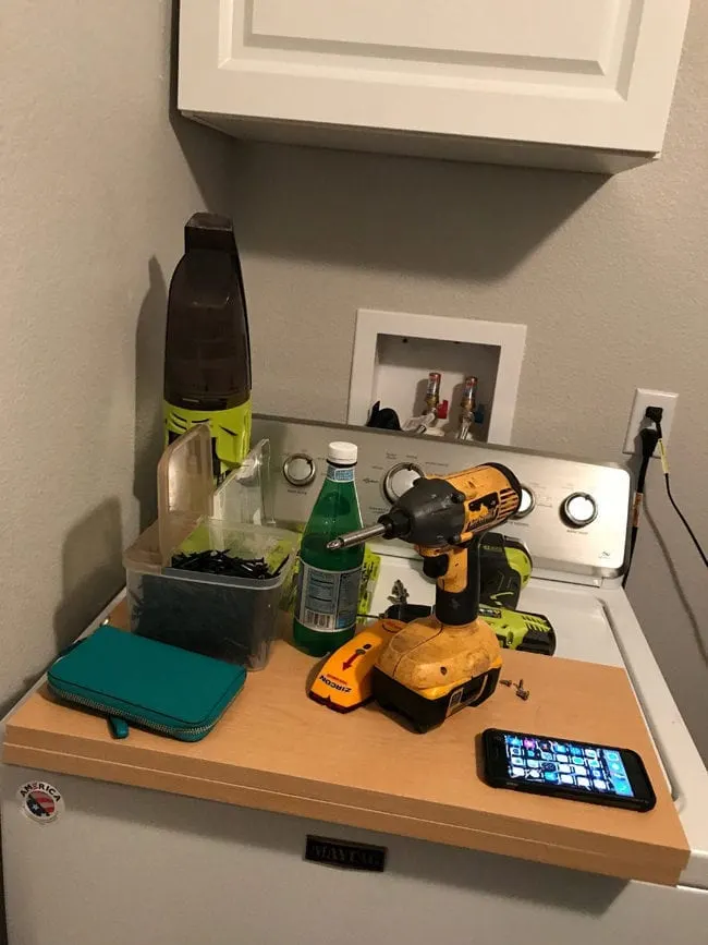 Laundry Room Storage Solutions - Add cabinets and shelving above washer and dryer for storage and organization.