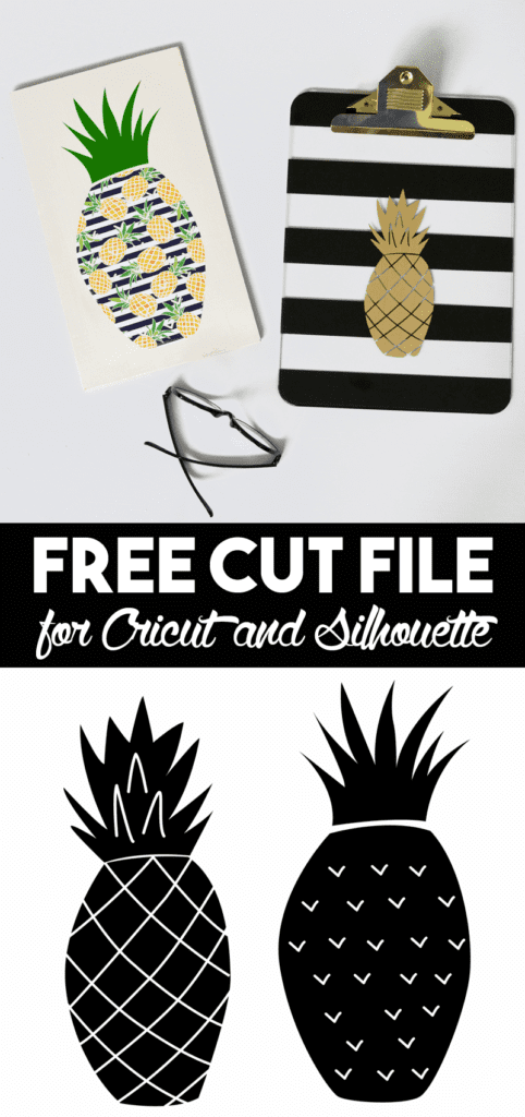 Pineapple Free Cut Files - Sunny Tropics Adhesive Vinyl Pack - SVG, DXF and PNG