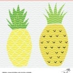 Pineapple Cut File Freebies for Silhouette Cameo and Cricut machine users. Download the PNG, SVG and DXF files plus get more free cut files at PoofyCheeks.com