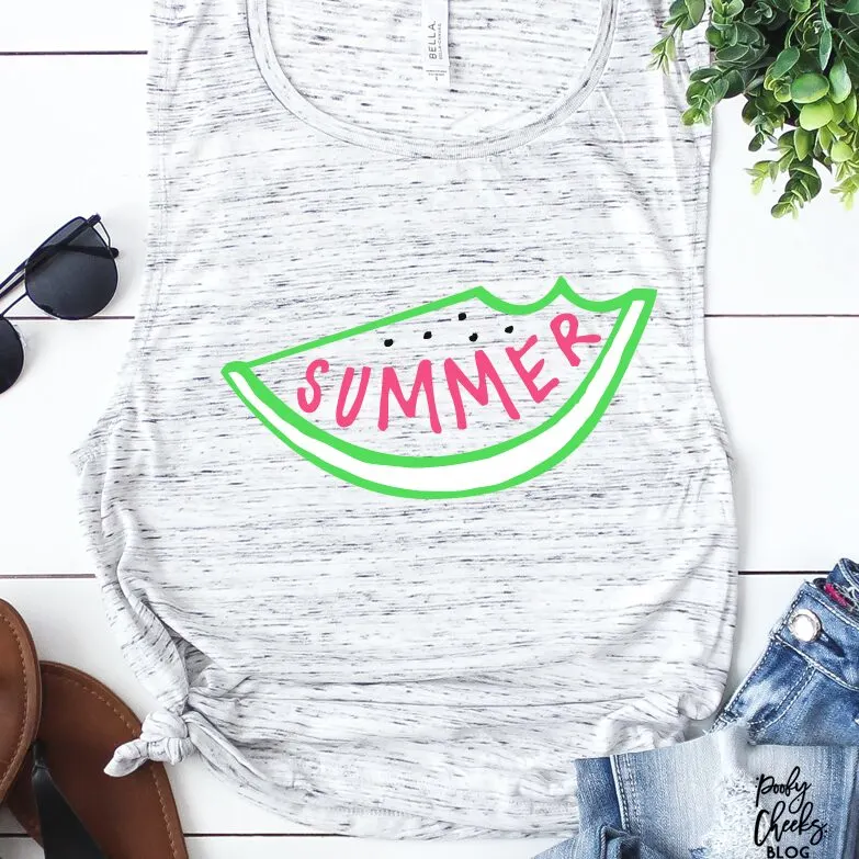 Summer watermelon SVG and DXF for Cricut and Silhouette users. Free cut file in time for summer fun.