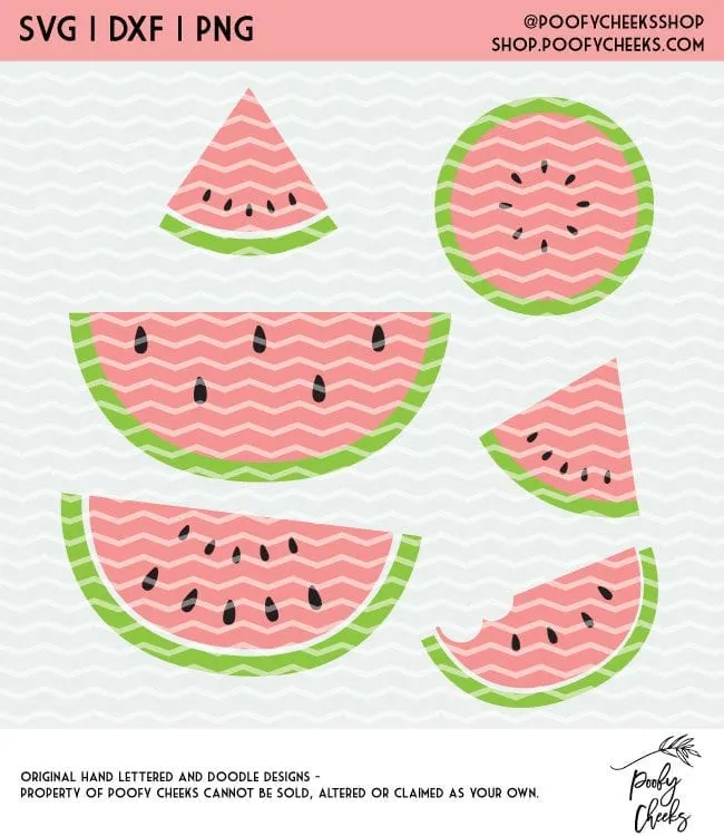 Summer watermelon SVG and DXF for Cricut and Silhouette users. Free cut file in time for summer fun.