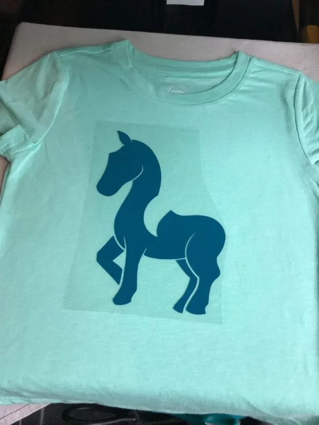 How to layer HTV for a multi layer design. Unicorn Shirt using heat transfer vinyl.