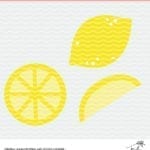 Lemon Cut File - Use with Silhouette or Cricut. PNG, SVG and DXF