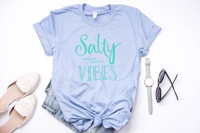 Salty Vibes design and cut file for Silhouette and Cricut cutting machines. 