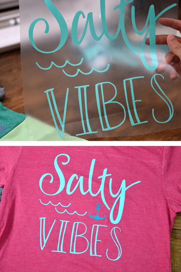 Salty Vibes design and cut file for Silhouette and Cricut cutting machines.
