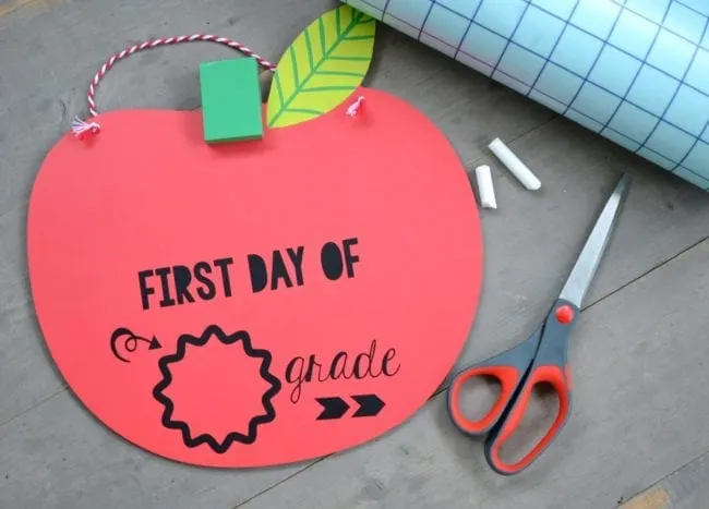 DIY Back to School Chalkboard - First Day of School Chalkboard with Cut Files for Silhouette and Cricut