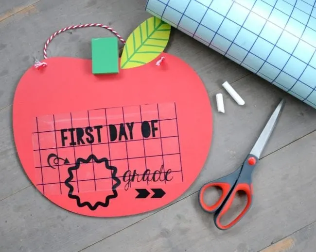 DIY Back to School Chalkboard - First Day of School Chalkboard with Cut Files for Silhouette and Cricut