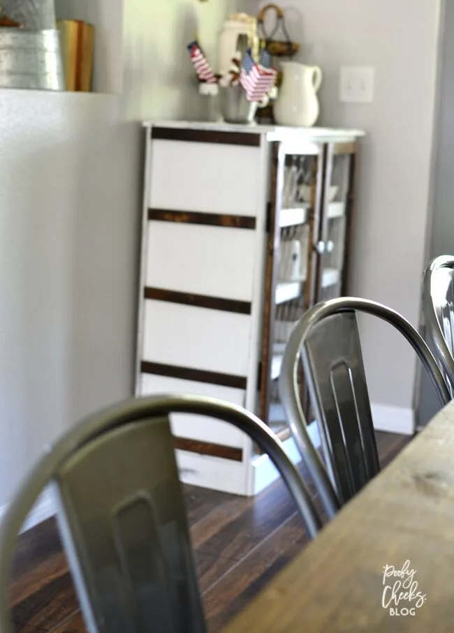 DIY Pie Safe - A dresser turned into a pie safe. Farmhouse style furniture.