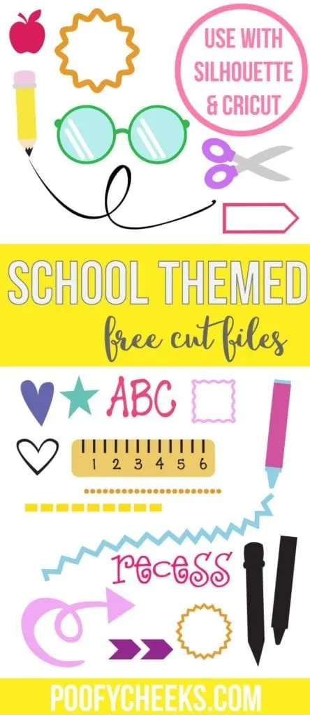 15 Back to School Cut Files for Silhouette and Cricut Machines from Poofycheeks.com