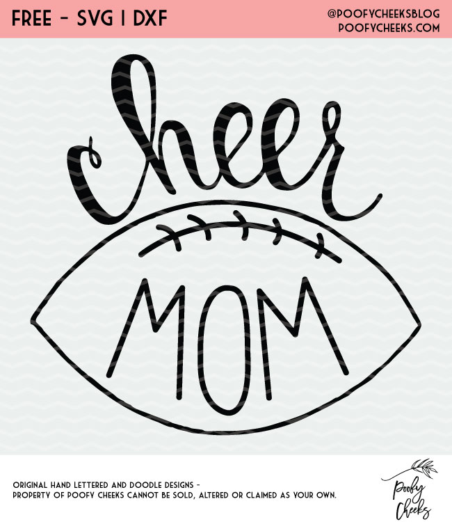Football Cheerleader - Football Cheer and Cheer Mom Cut File for Silhouette and Cricut