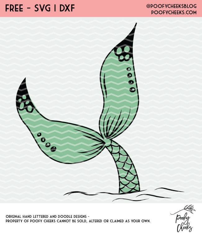 Mermaid Tale Cut File - Mermaid Vibes with this free cut file from PoofyCheeks.com #cricut #silhouette #cutfile