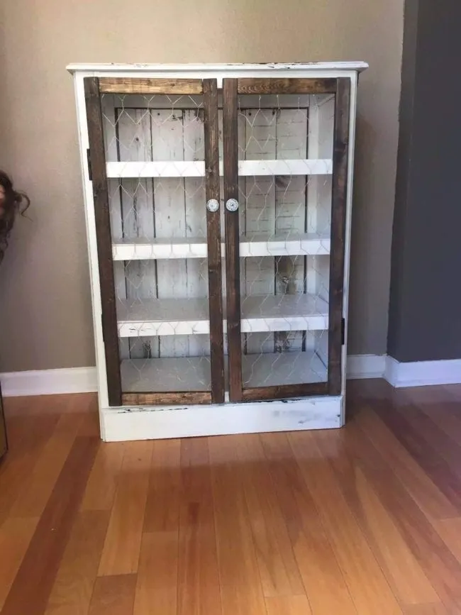 Dresser to Pie Safe Transformation - Furniture Redo done by reNEWed.