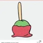Candy Apple and Caramel Apple Cut File. Cut file for use with Silhouette and Cricut cutting machines. DXF, PNG and SVG downloads. #cutfile #halloween