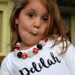 Bubblegum Necklace Tutorial. Step by step instructions with photos on how to make chunky bead necklaces for your little girl. #diy #necklace #accessories