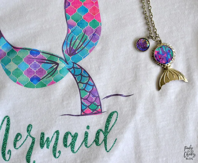 Diy MERMAID SEASHELL TOP Iron On, Vinyl Heat Transfer, Applique