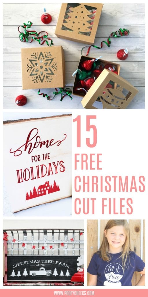 15 Free Christmas Cut Files for Silhouette or Cricut Machines Poofycheeks.com