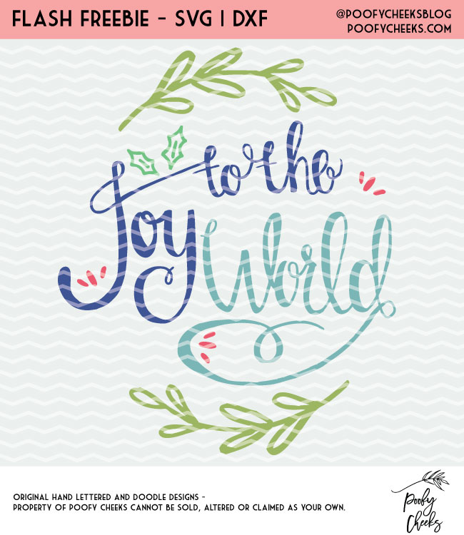 Joy to the World Cut File for Silhouette and Cricut cutting machines. DXF, PNG and SVG files as an instant download.