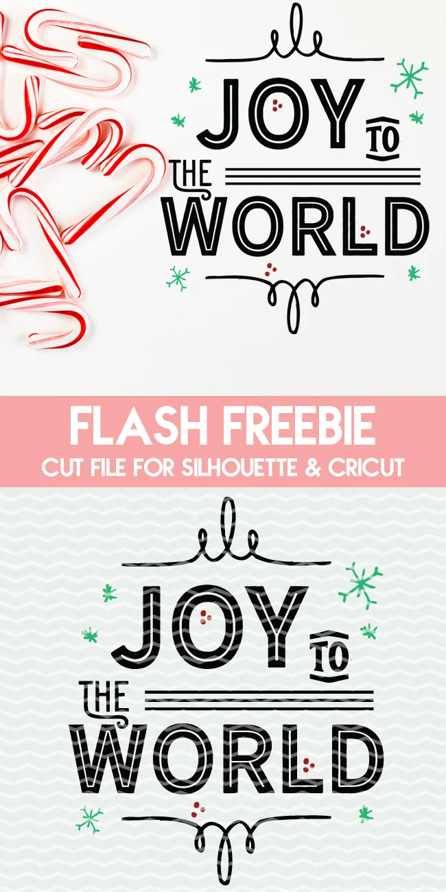 Joy to the World cut file for Silhouette and Cricut cutting machines. Instant email with DXF, PNG and SVG file ready to use.