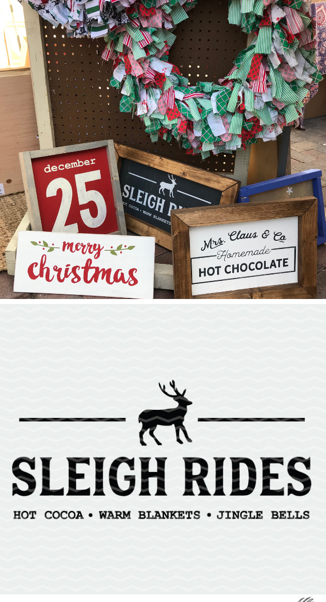 Sleigh Rides flash freebie cut file. Christmas cut file for Cricut and Silhouette.