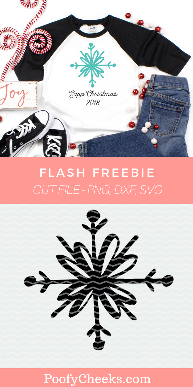 Snowflake Cut File - Flash Freebie - SVG, DXF and PNG file for Cricut and Silhouette cutting machines.