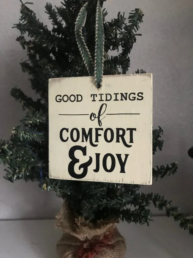 Good Tidings of Comfort and Joy Christmas Cut File for Silhouette and Cricut.