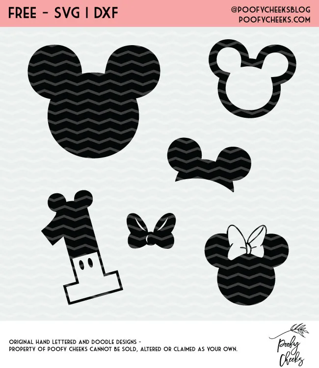Disney Inspired cut files for Silhouette and Cricut cutting machines For personal use only.
