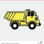 Dump Truck cut file for use with Silhouette and Cricut cut files.