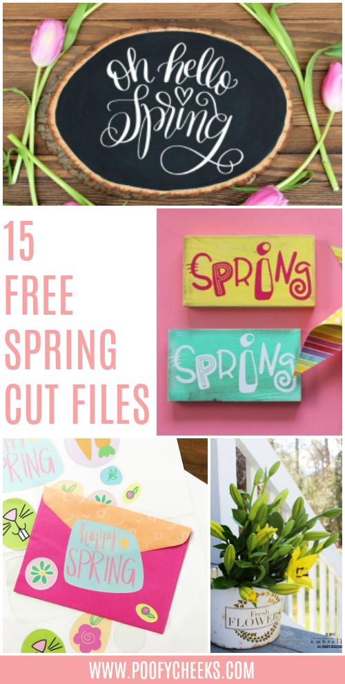 15 Free Spring Cut Files for Silhouette and Cricut cutting machines.