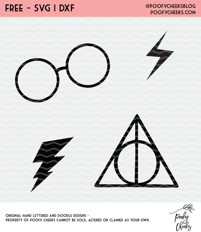 Harry Potter inspired cut files for Silhouette and Cricut cutting machines.