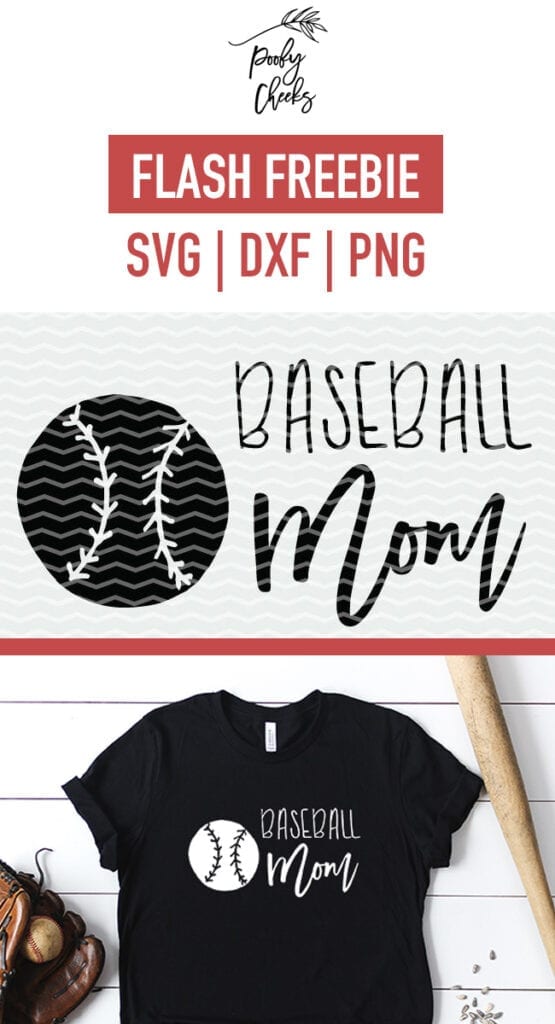 Baseball Mom cut file for Cricut and Silhouette cutting machines. SVG, DXF and PNG files.