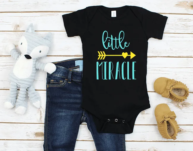 Little Miracle cut file for Silhouette and Cricut cutting machines. Free cut file for baby. Would go great on a onesie.