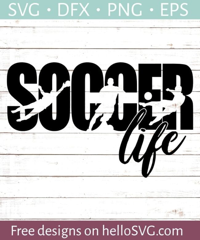 15 Free Soccer Cut Files for Silhouette or Cricut from Poofycheeks.com