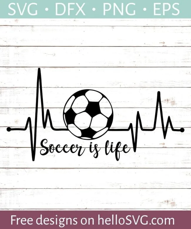 15 Free Soccer Cut Files for Silhouette or Cricut from Poofycheeks.com