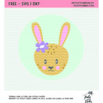 Bunny SVG, DXF, PNG file for use with Cricut or Silhouette cutting machines. Over 120 free cut files on PoofyCheeks.com