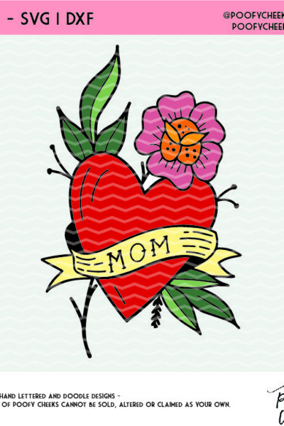 Download Mom Tattoo Cut File For Silhouette And Cricut Svg Dxf Png