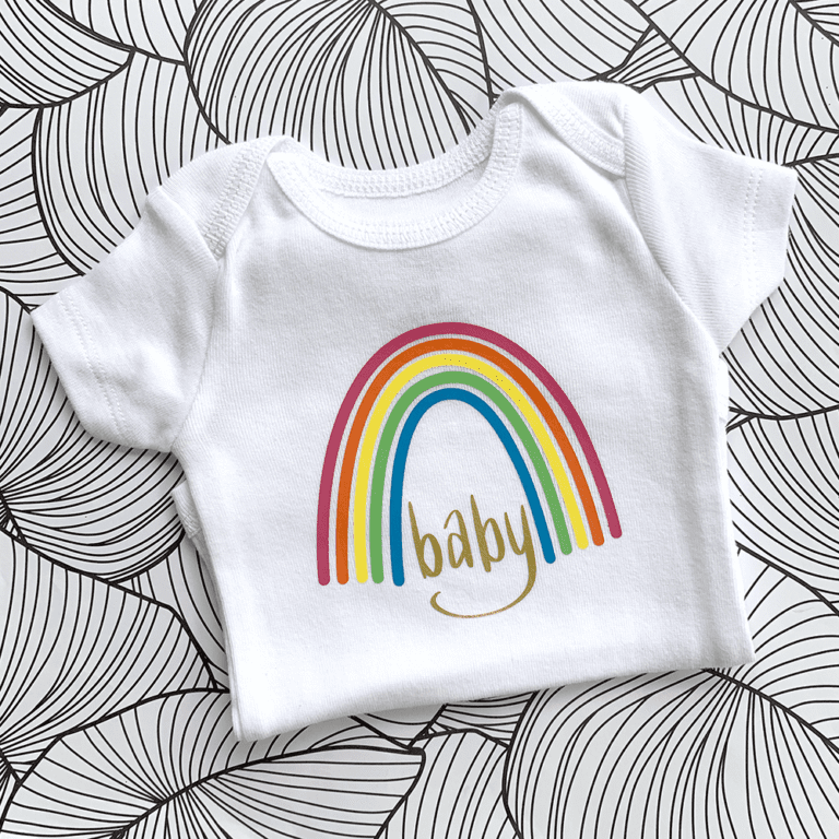 Rainbow Baby Cut File - SVG, DXF and PNG Files for Silhouette Cameo