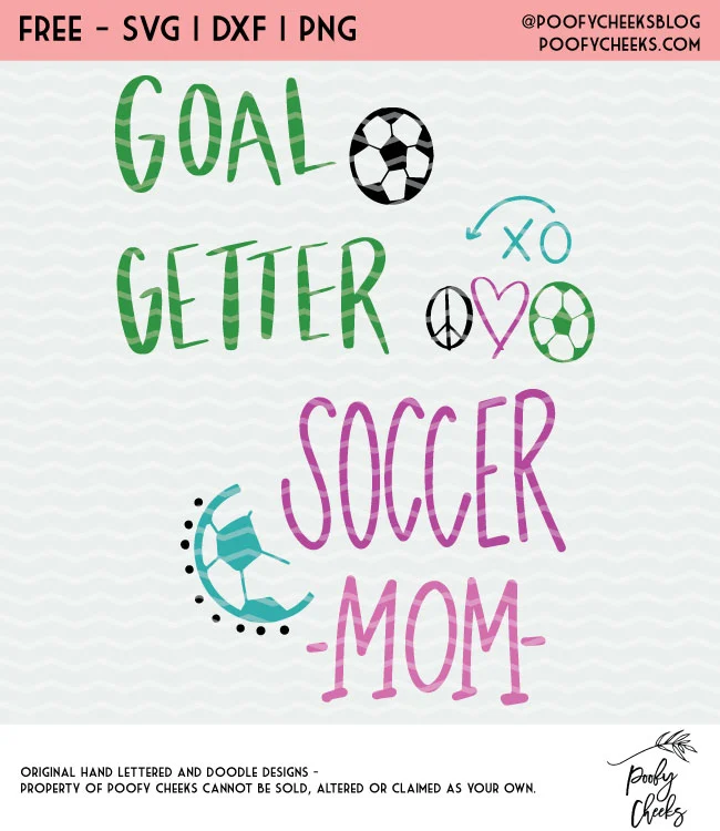 Soccer cut files. Free cut files for Silhouette and Cricut cutting machines. SVG, DXF and PNG