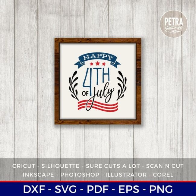 25 Patriotic Cut Files from around the web. Use with Cricut and/or Silhouette machines.
