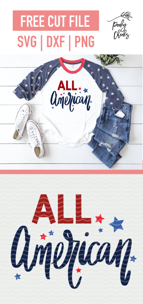 All American Patriotic Cut file Criciut and Silhouette Cameo