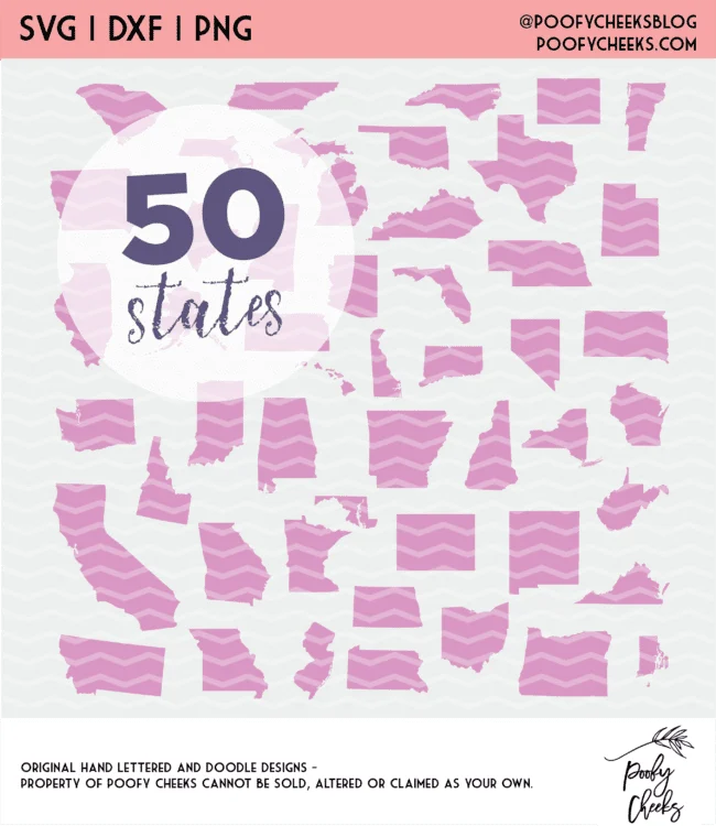 50 state cut file bundle