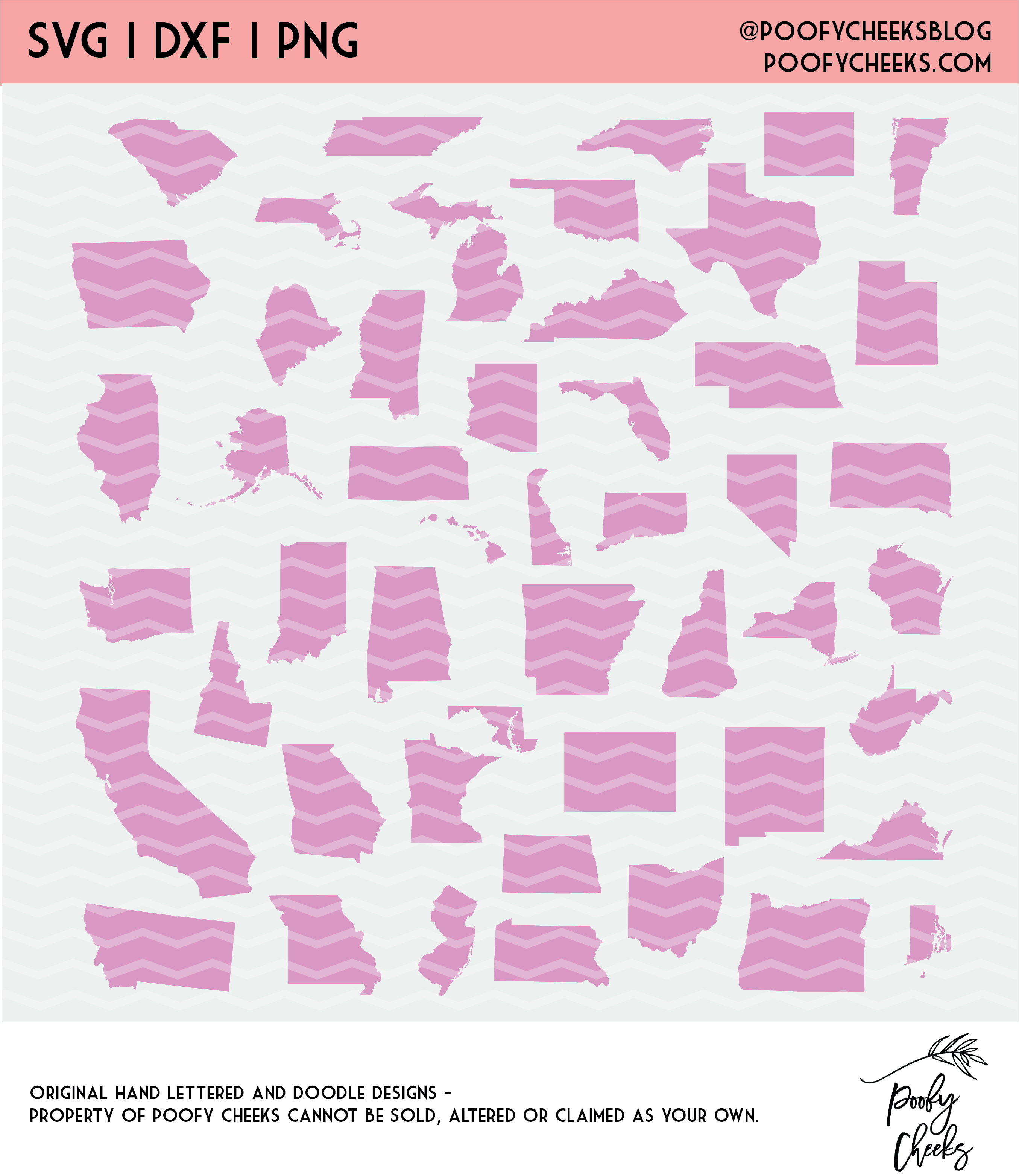 50 states cut file bundle