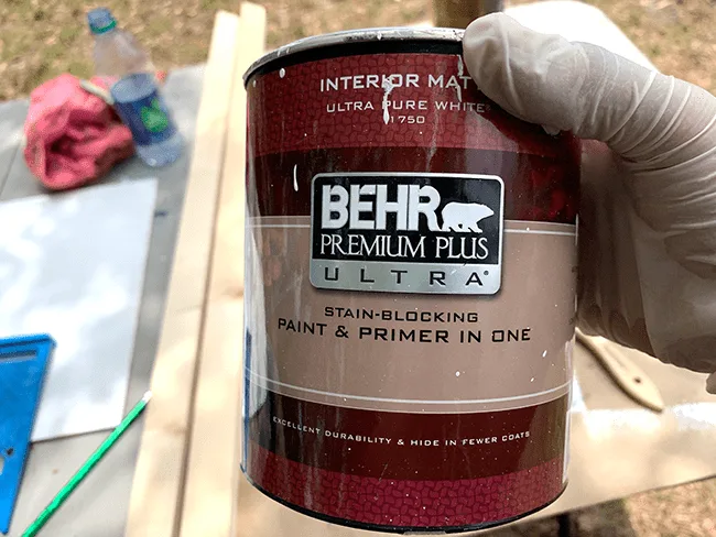 Behr latex paint for DIY sign.