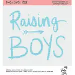 raising boys hand lettered cut file